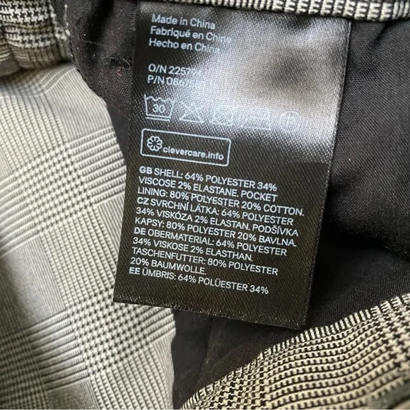 Houndstooth Plaid Skinny Fit Pants - Picture 10 of 12